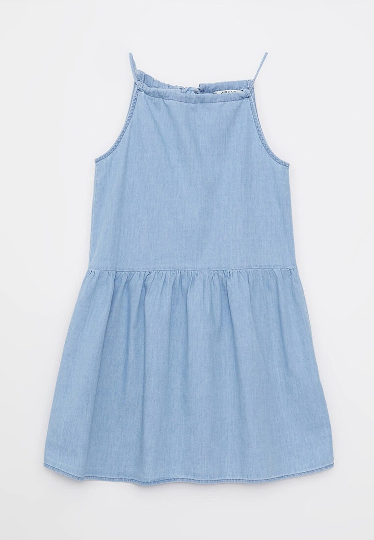 LC WAIKIKI Halter Neck Straight Strap A-Line Women's Rodeo Jean Dress 8 LC WAIKIKI Halter Neck Straight Strap A-Line Women's Rodeo Jean Dress - Image 6