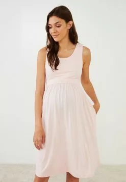 LC WAIKIKI Crew Neck Straight Sleeveless Maternity Nightgown -LC WAIKIKI popular shop lc waikiki 6507 2988726 3