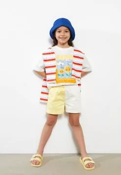 LC WAIKIKI Elastic Waist Color Block Cotton Baby Girl Shorts -LC WAIKIKI popular shop lc waikiki 6510 4748236 2