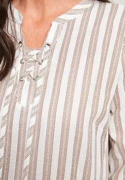 LC WAIKIKI Women's Crew Neck Striped Cotton Tunic -LC WAIKIKI popular shop lc waikiki 6511 9516726 4