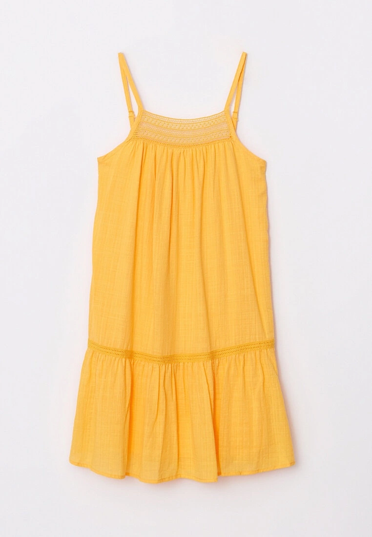 LC WAIKIKI Square Collar Embroidered Strap Poplin Women's Dress 8 LC WAIKIKI Square Collar Embroidered Strap Poplin Women's Dress - Image 6