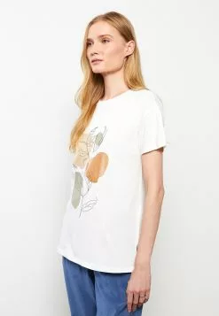 LC WAIKIKI Crew Neck Printed Short Sleeve Cotton Women's T-Shirt -LC WAIKIKI popular shop lc waikiki 6517 4419726 2