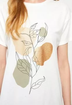 LC WAIKIKI Crew Neck Printed Short Sleeve Cotton Women's T-Shirt -LC WAIKIKI popular shop lc waikiki 6517 4419726 4