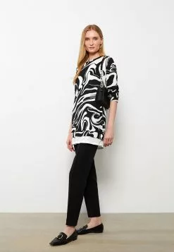 LC WAIKIKI Crew Neck Patterned Long Sleeve Women's Tunic