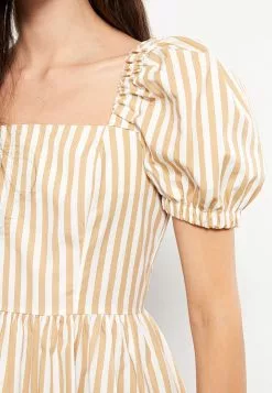 LC WAIKIKI Square Neckline Striped Balloon Sleeve Cotton Women's Dress -LC WAIKIKI popular shop lc waikiki 6526 7365726 4