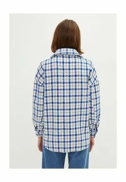 LC WAIKIKI Front Button Closure Plaid Long Sleeve Tweed Women's Shirt Jacket -LC WAIKIKI popular shop lc waikiki 6533 0506726 2