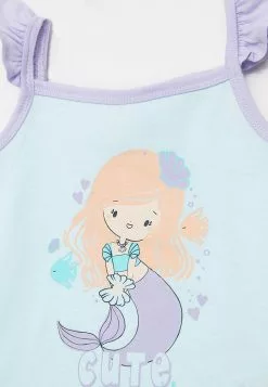 LC WAIKIKI Square Collar Strap Printed Cotton Baby Girl Athlete 2 Pack -LC WAIKIKI popular shop lc waikiki 6647 7218236 4