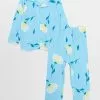 LC WAIKIKI Polo Collar Long Sleeved Printed Cotton Baby Girl Pajamas Set 2-Pack
