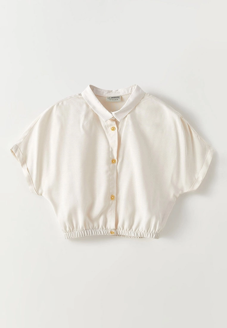 LC WAIKIKI Basic Short Sleeve Viscose Girl Crop Shirt 3 LC WAIKIKI Basic Short Sleeve Viscose Girl Crop Shirt
