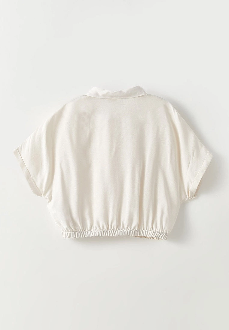 LC WAIKIKI Basic Short Sleeve Viscose Girl Crop Shirt 4 LC WAIKIKI Basic Short Sleeve Viscose Girl Crop Shirt - Image 2