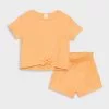 LC WAIKIKI Crew Neck Short Sleeve Basic Baby Girl T-Shirt And Shorts 2-Piece Set