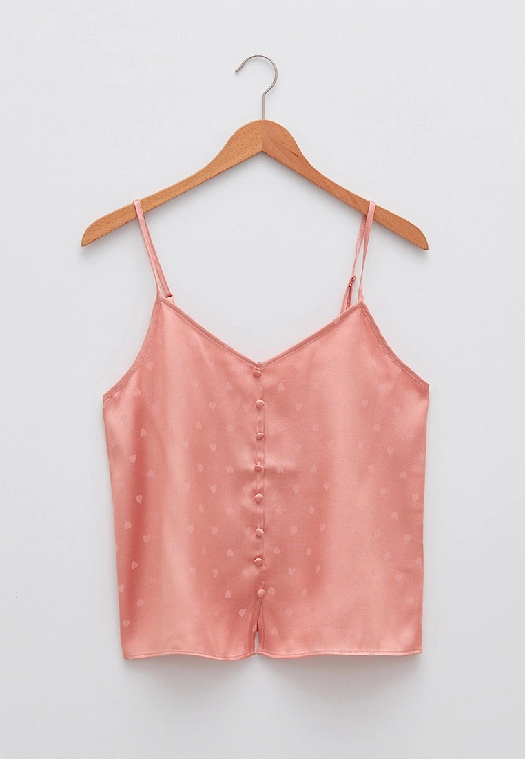 LC WAIKIKI V-Neck Strap Heart Pattern Pyjamas Top 7 LC WAIKIKI V-Neck Strap Heart Pattern Pyjamas Top - Image 5