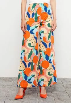 LC WAIKIKI Standard Fit Patterned Poplin Women's Trousers -LC WAIKIKI popular shop lc waikiki 6864 9116726 4