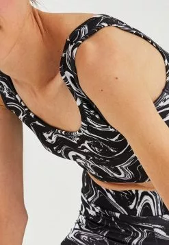 LC WAIKIKI U-Neck Patterned CropSports Singlet -LC WAIKIKI popular shop lc waikiki 6877 5912206 3