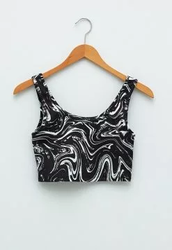 LC WAIKIKI U-Neck Patterned CropSports Singlet -LC WAIKIKI popular shop lc waikiki 6877 5912206 5