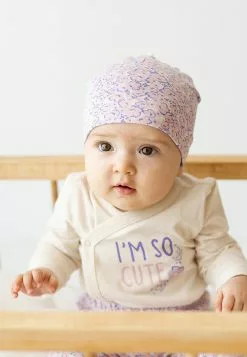 LC WAIKIKI Envelope Collar Long Sleeve Printed Organic Cotton Baby Girl Suit 3 Pieces -LC WAIKIKI popular shop lc waikiki 6890 7477236 2