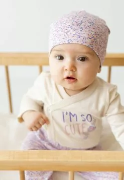 LC WAIKIKI Envelope Collar Long Sleeve Printed Organic Cotton Baby Girl Suit 3 Pieces -LC WAIKIKI popular shop lc waikiki 6890 7477236 4