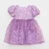 LC WAIKIKI Crew Neck Short Sleeve Printed Baby Girl Evening Dress