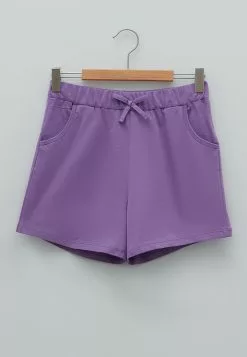 LC WAIKIKI Basic Cotton Girls' Shorts With Elastic Waist