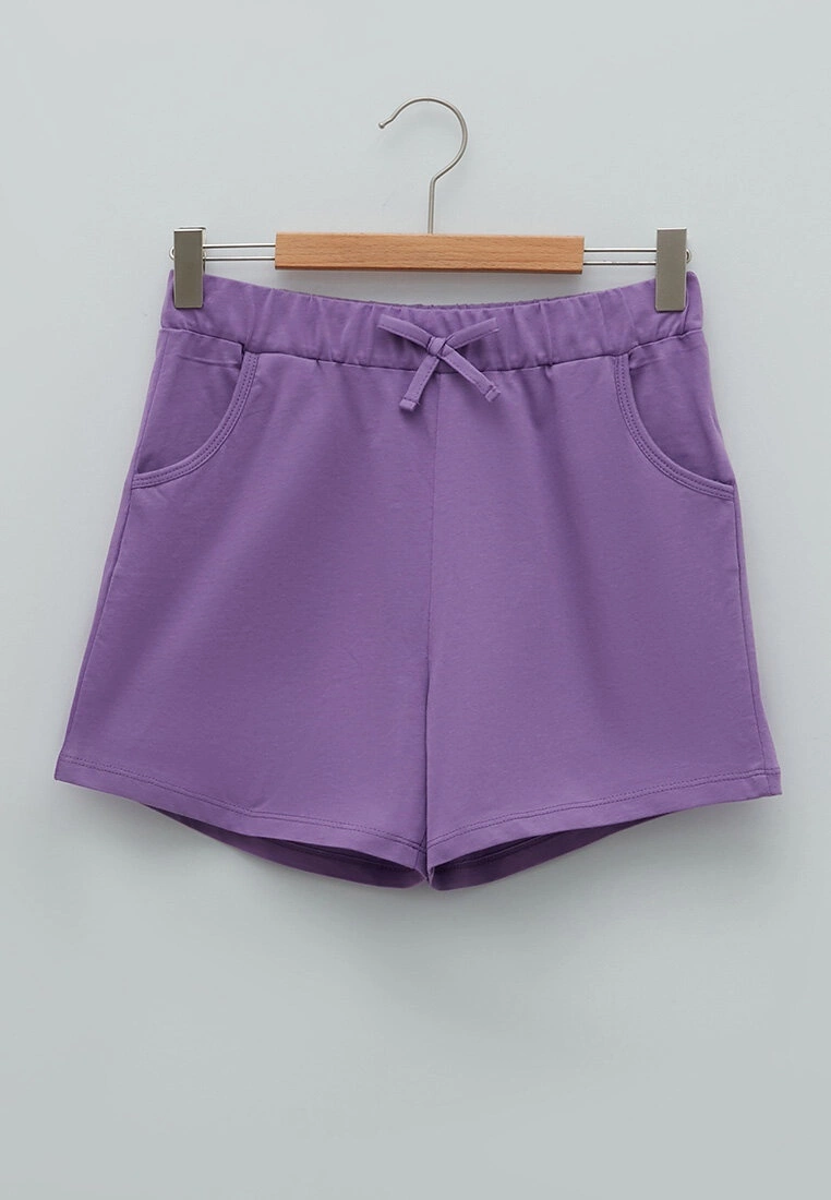 LC WAIKIKI Basic Cotton Girls' Shorts With Elastic Waist 3 LC WAIKIKI Basic Cotton Girls' Shorts With Elastic Waist
