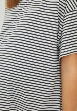 LC WAIKIKI Crew Neck Striped Short Sleeve Cotton Maternity T-Shirt -LC WAIKIKI popular shop lc waikiki 6919 8692036 4