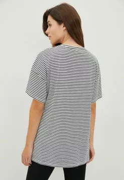 LC WAIKIKI Crew Neck Striped Short Sleeve Cotton Maternity T-Shirt -LC WAIKIKI popular shop lc waikiki 6919 8692036 5