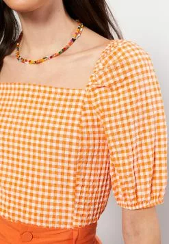 LC WAIKIKI Square Collar Plaid Short Sleeve Women's Blouse 11 LC WAIKIKI Square Collar Plaid Short Sleeve Women's Blouse -LC WAIKIKI popular shop lc waikiki 6925 7892036 4