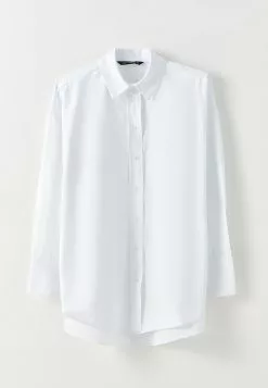 LC WAIKIKI Shirt Collar Straight Long Sleeve Oversize Poplin Women's Tunic -LC WAIKIKI popular shop lc waikiki 6947 6623036 6