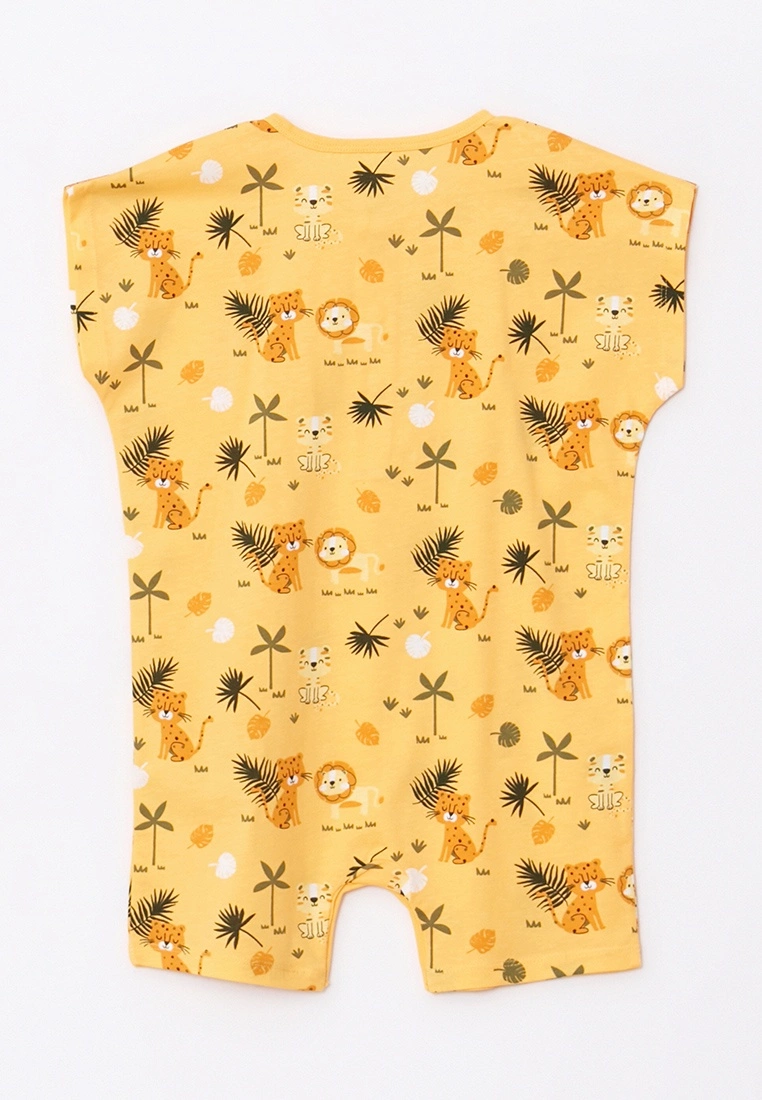 LC WAIKIKI Crew Neck Short Sleeve Printed Cotton Baby Boy Jumpsuit 4 LC WAIKIKI Crew Neck Short Sleeve Printed Cotton Baby Boy Jumpsuit - Image 2