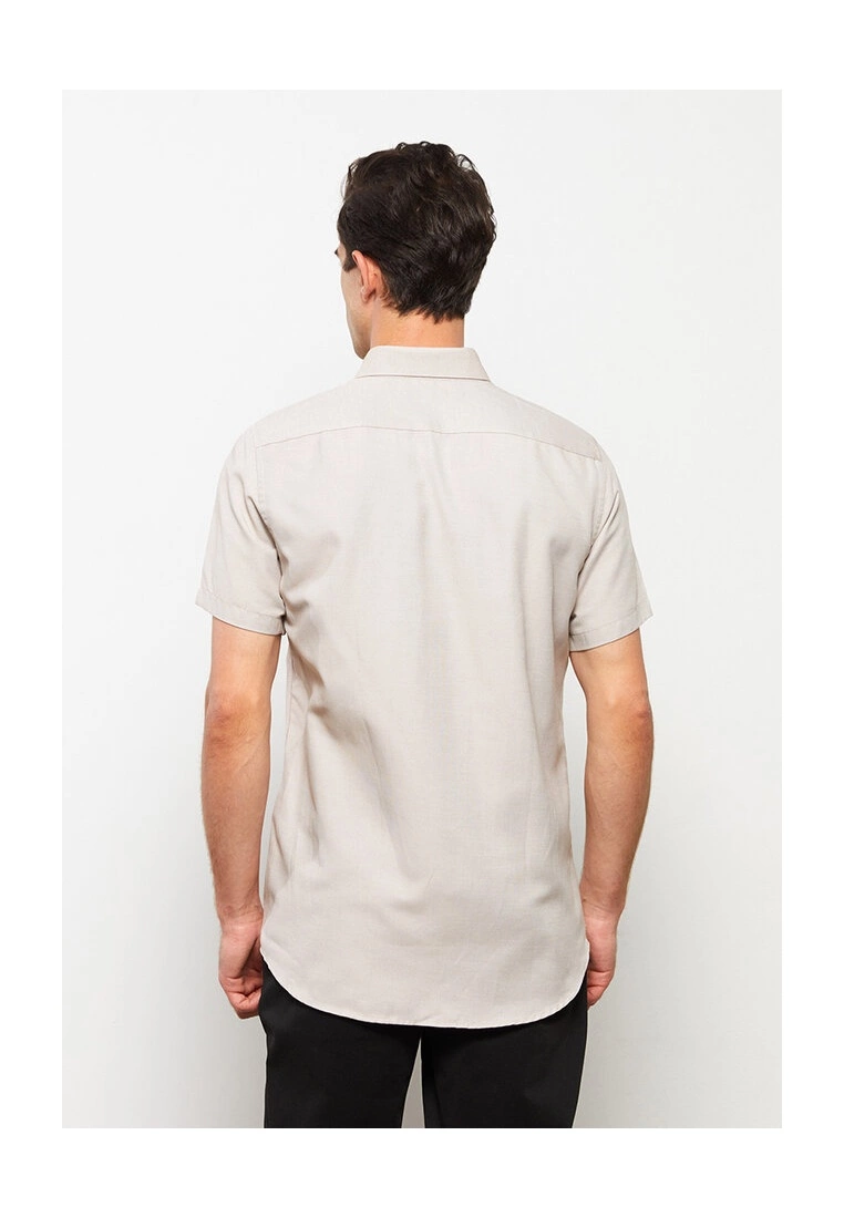 LC WAIKIKI Slim Fit Short Sleeves Oxford Men's Shirt 4 LC WAIKIKI Slim Fit Short Sleeves Oxford Men's Shirt - Image 2