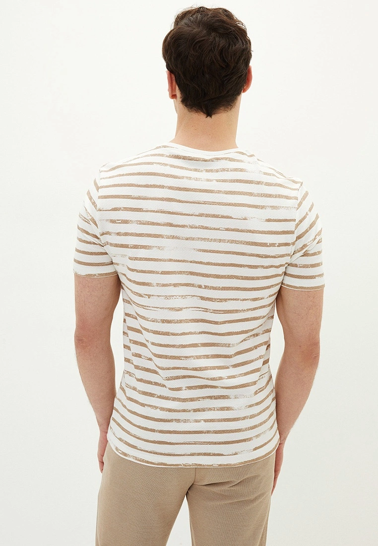 LC WAIKIKI Crew Neck Short Sleeve Striped Pique Men's T-Shirt 7 LC WAIKIKI Crew Neck Short Sleeve Striped Pique Men's T-Shirt - Image 5