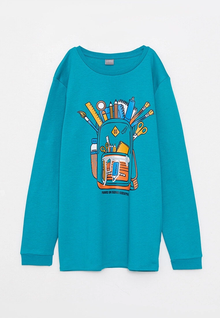 LC WAIKIKI Crew Neck Printed Long Sleeve Cotton Boy T-Shirt 3 LC WAIKIKI Crew Neck Printed Long Sleeve Cotton Boy T-Shirt