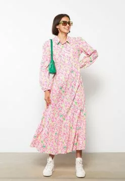 LC WAIKIKI Shirt Collar Floral Long Sleeve Poplin Women's Dress -LC WAIKIKI popular shop lc waikiki 6987 1823036 2