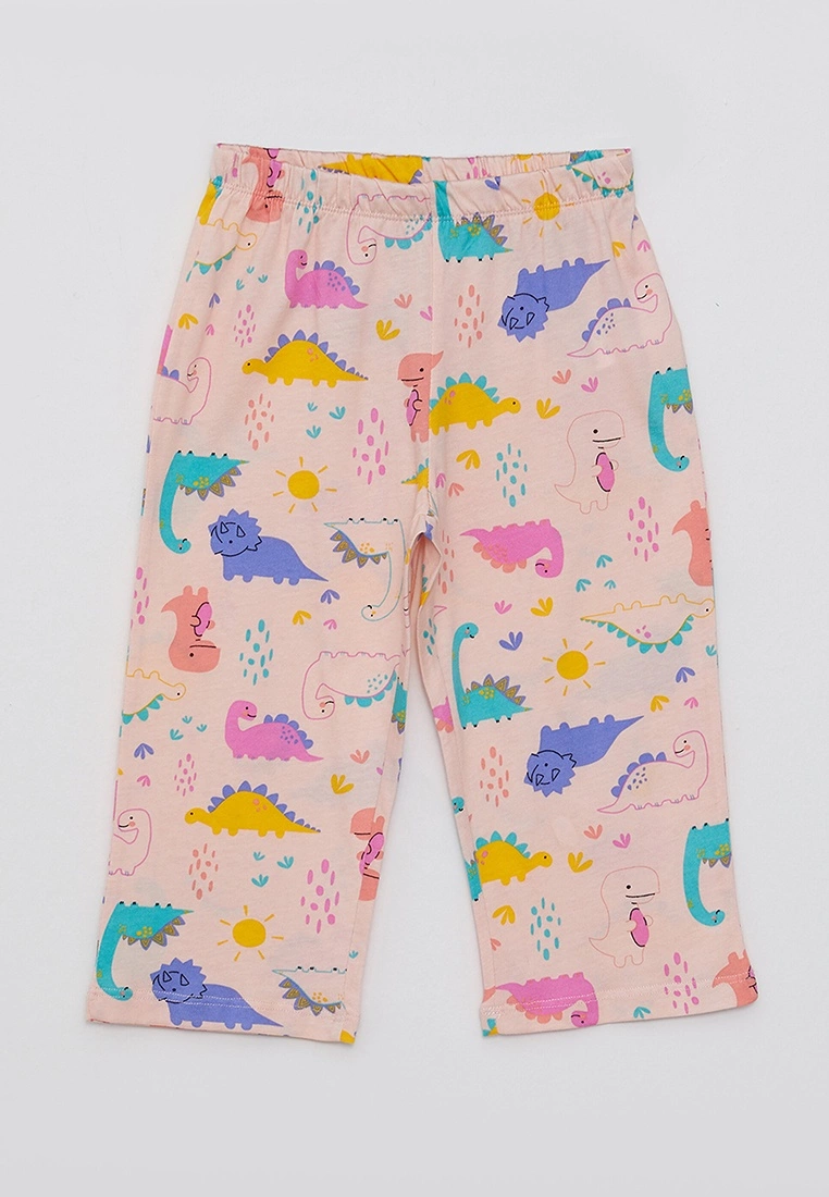 LC WAIKIKI Crew Neck Printed Short Sleeve Girls Pajamas Set 5 LC WAIKIKI Crew Neck Printed Short Sleeve Girls Pajamas Set - Image 3