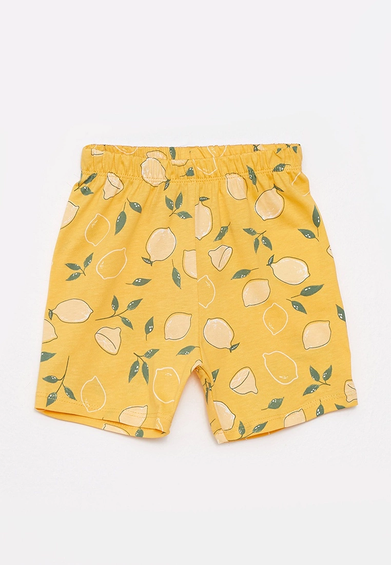 LC WAIKIKI Polo Collar Short Sleeve Printed Baby Girl Pajamas Set 5 LC WAIKIKI Polo Collar Short Sleeve Printed Baby Girl Pajamas Set - Image 3