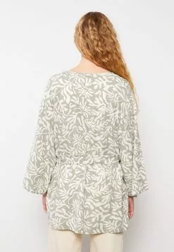 LC WAIKIKI Shawl Collar Patterned Long Sleeve Women's Kimono -LC WAIKIKI popular shop lc waikiki 7216 7167236 5