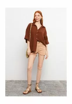 LC WAIKIKI Mom Fit Straight Jean Shorts -LC WAIKIKI popular shop lc waikiki 7362 4039726 4