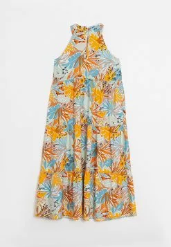 LC WAIKIKI Halter Neck Patterned Sleeveless Viscose Women's Dress -LC WAIKIKI popular shop lc waikiki 7399 5718236 2