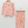 LC WAIKIKI Polo Neck Long Sleeve Printed Cotton Baby Girl Pajamas Set -LC WAIKIKI popular shop lc waikiki 7443 0847236 1