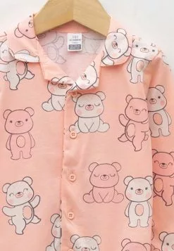 LC WAIKIKI Polo Neck Long Sleeve Printed Cotton Baby Girl Pajamas Set -LC WAIKIKI popular shop lc waikiki 7443 0847236 3