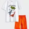 LC WAIKIKI Crew Neck Printed Short Sleeve Boy T-Shirt And Shorts