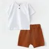 LC WAIKIKI Crew Neck Short Sleeve Basic Baby Boy T-Shirt And Shorts 2-Piece Set -LC WAIKIKI popular shop lc waikiki 7495 1687236 1