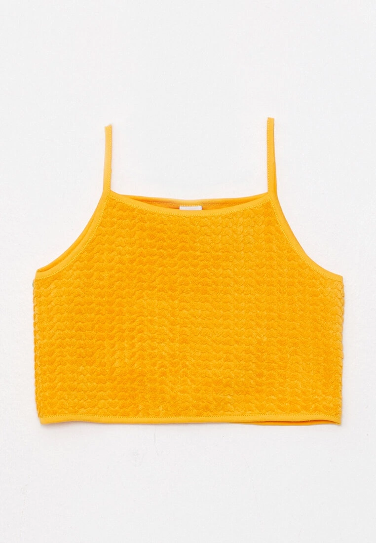 LC WAIKIKI Square Collar Self Patterned Strap Girls' Crop Athlete 3 LC WAIKIKI Square Collar Self Patterned Strap Girls' Crop Athlete