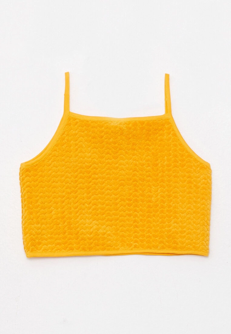 LC WAIKIKI Square Collar Self Patterned Strap Girls' Crop Athlete 4 LC WAIKIKI Square Collar Self Patterned Strap Girls' Crop Athlete - Image 2