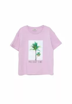 LC WAIKIKI Crew Neck Printed Cotton Girl's T-Shirt
