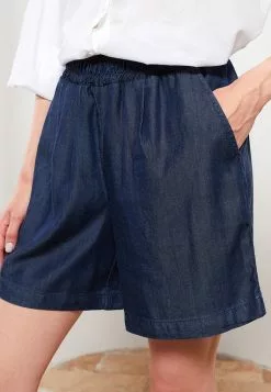 LC WAIKIKI Elastic Waist Straight Women's Jean Shorts -LC WAIKIKI popular shop lc waikiki 7533 8727626 4