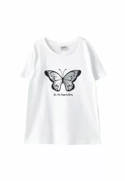 LC WAIKIKI Crew Neck Printed Cotton Girls T-Shirt