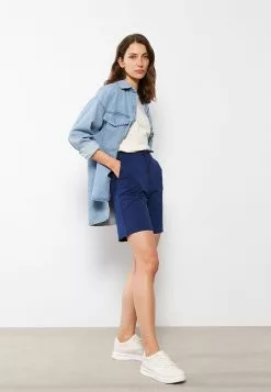 LC WAIKIKI Women's Plain Cotton Bermuda Shorts -LC WAIKIKI popular shop lc waikiki 7554 2247916 3