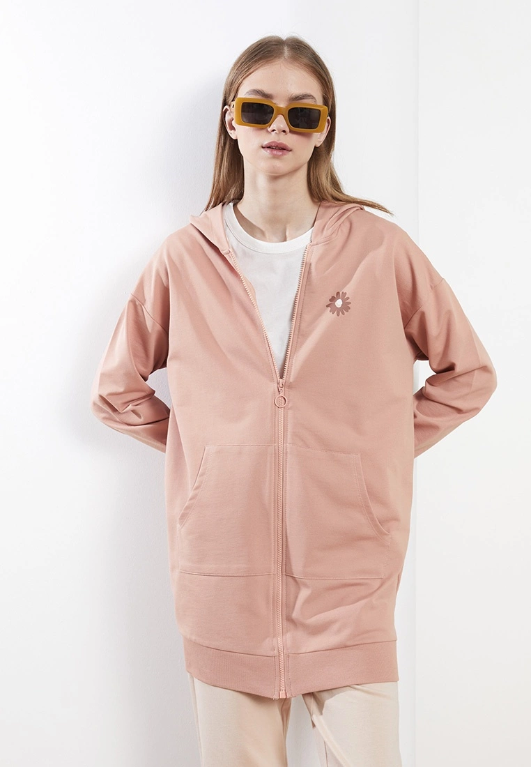 LC WAIKIKI Hooded Printed Long Sleeve Women's Sports Cardigan 3 LC WAIKIKI Hooded Printed Long Sleeve Women's Sports Cardigan