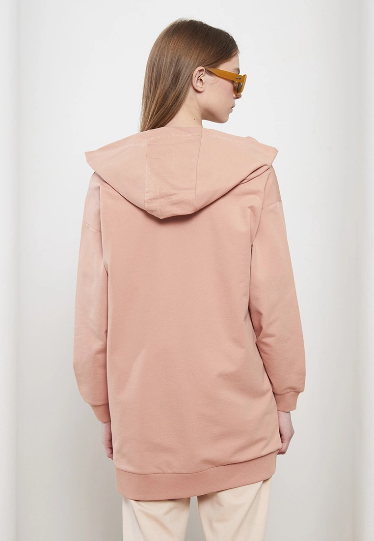 LC WAIKIKI Hooded Printed Long Sleeve Women's Sports Cardigan 6 LC WAIKIKI Hooded Printed Long Sleeve Women's Sports Cardigan - Image 4